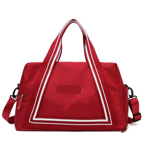 Reisetasche Damen-Aufbewahrung, Fitness-Yoga-Tasche, Herren-Business-Reisetasche, unabhängiges Schuhfach, Trocken- und Nasstrennung (Color : Red) von JMORCO