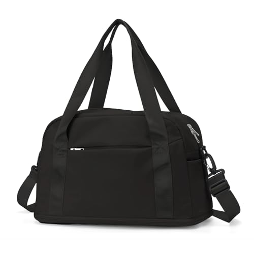 Reisetasche Großes maximales Handgepäck for Männer und Frauen, Sporttasche, Wochenendtasche, Reisetasche (Color : Black) von JMORCO
