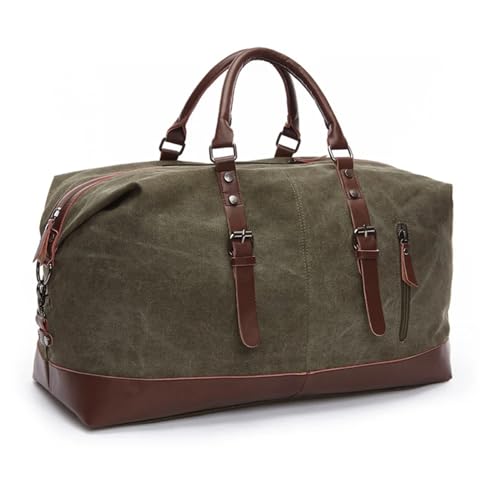 Reisetasche Herren-Reisetaschen, Handgepäcktaschen, Herren-Seesäcke, Reisetasche, große Wochenendtasche for die Nacht (Color : Green) von JMORCO