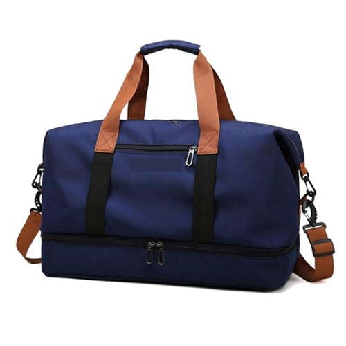 Reisetasche Multifunktionaler Reiserucksack, große Kapazität, Schulter-Sporttasche, verstellbare Reisetasche, Outdoor-Gepäcktasche (Color : Deep Blue) von JMORCO