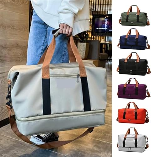 Reisetasche Multifunktionaler Reiserucksack, große Kapazität, Schulter-Sporttasche, verstellbare Reisetasche, Outdoor-Gepäcktasche (Color : Deep Grey) von JMORCO