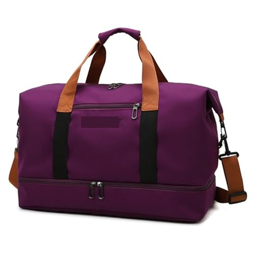 Reisetasche Multifunktionaler Reiserucksack, große Kapazität, Schulter-Sporttasche, verstellbare Reisetasche, Outdoor-Gepäcktasche (Color : Purple) von JMORCO