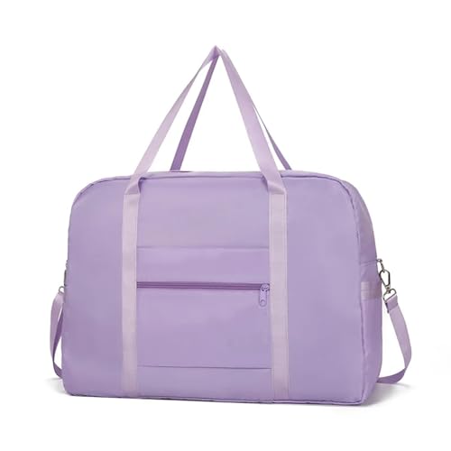 Reisetasche Tote, faltbar, for Kurze Entfernungen, tragbar, große Kapazität, quadratische Tasche, Aufbewahrung, Verpackung, Würfel, Reiseveranstalter, Seesack (Color : Purple) von JMORCO