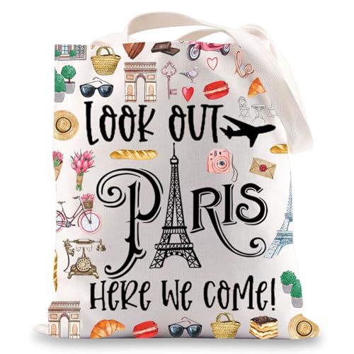 JNIAP Paris Themed Makeup Bag Paris Trip Gifts Paris Travel Bag Paris Kulturtasche Paris Zipper Pouch Paris Makeup Pouch, look out paris tb, Passform: von JNIAP