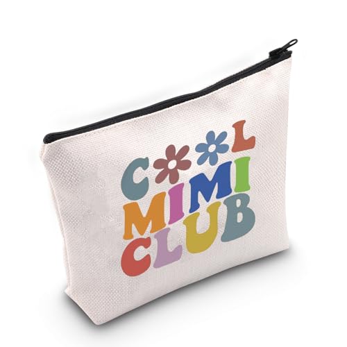 Mimi Geburtstagsgeschenke von Enkelkind, Zubehör, Make-up-Tasche, coole Mimi-Club-Reisetasche, weiß, M, Kosmetiktasche von JNIAP