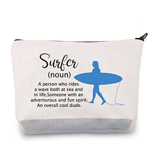 Surfer-Kosmetiktasche, Surfen, Geschenk, Surfen, Liebhaber, Make-up-Tasche, jemand mit einer abenteuerlichen und lustigen Spiritus-Make-up-Tasche, Surfer-Geschenk, Surfertasche von JNIAP