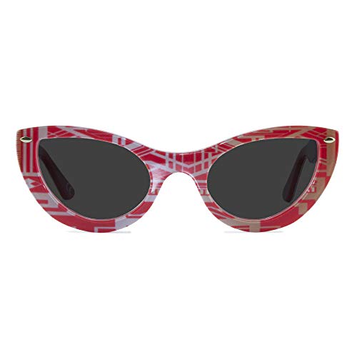 JOIUSS Gatsby Cat Eye Sonnenbrille von Joiustm, rot, Einheitsgröße von JOIUSS