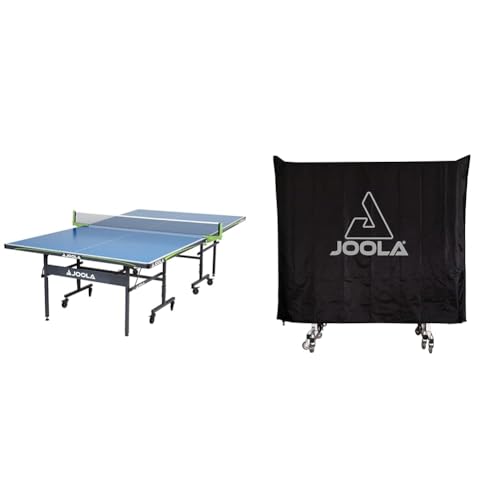 JOOLA 11134 Tischtennisplatte Outdoor Rally-Profi Tischtennistisch 6 MM & Tischtennis-Abdeckung für den Außenbereich, passend für Klapptische und Flache Tische von JOOLA