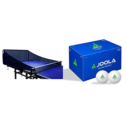 JOOLA 21128 Tischtennis Ball Fangnetz iPong TT Buddy für Tischtennis Roboter - Tischtennisball Auffangnetz für Ballmaschine & 44230 Tischtennisbälle Training 40+ Tischtennis Bälle 120er Karton, Weiss von JOOLA