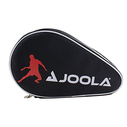 JOOLA 80505 Tischtennisschläger Hülle Pocket Double Tischtennishülle für 2 Wasserabweisende Tischtennistasche, Schwarz/Rot, 28 x 17 x 4 cm von JOOLA