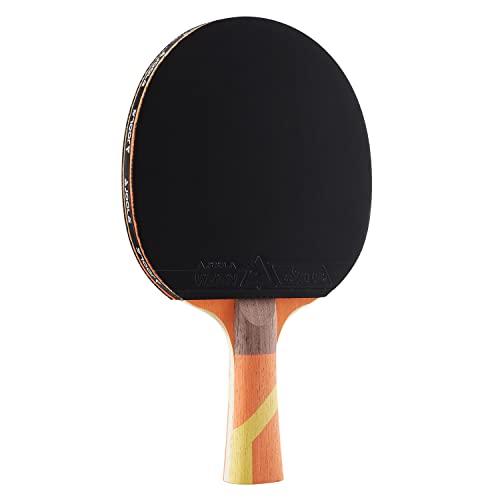 JOOLA Omega Strata – Tischtennisschläger mit ausgestelltem Griff – Turnierniveau Ping Pong Paddel mit Riff 34 Tischtennisgummi – für Spin von JOOLA