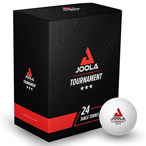JOOLA Tischtennisbälle Tournament Selektierte 40+mm Durchmesser, 3-Stern Premium Tischtennis Bälle Indoor und Outdoor Kompatibel, Weiß, 24 Stück von JOOLA