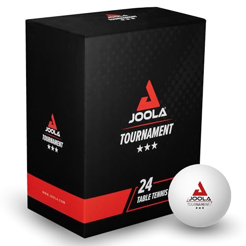 JOOLA Tischtennisbälle Tournament Selektierte 40+mm Durchmesser, 3-Stern Premium Tischtennis Bälle Indoor und Outdoor Kompatibel, Weiß, 24 Stück von JOOLA