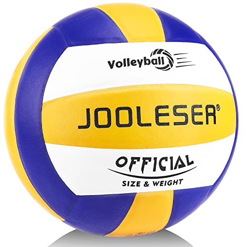 JOOLESER Soft Touch Beach Volleyball, offizielle Größe 5 Indoor & Outdoor Volleyball (Blau - Klassisch) von JOOLESER