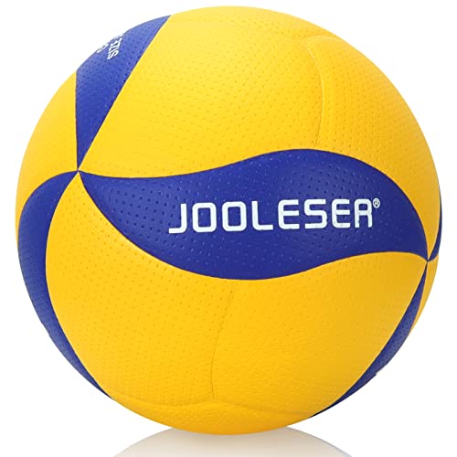 JOOLESER Volleyball, Beach Volleyball, Beachvolleyball, Soft Touch Volley Ball Offizieller Größe 5, Ball für Outdoor Indoor Spiele（Gelb） von JOOLESER