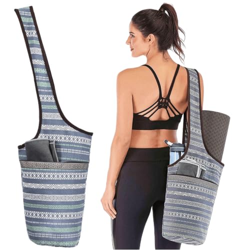 JOYHAZE Yogamatten-Tasche mit großer Tasche, große Kapazität, Pilates-Matten-Tragetasche für Frauen, Sport, Fitnessstudio, Einkaufen, leicht zugänglich und leicht, passend für die meisten Matten von JOYHAZE