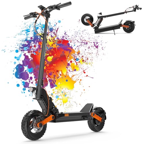 JOYOR S5 E Scooter, Elektroroller Fährt 40-55 Km, 48V 13Ah Mit Doppeltem Hydraulischem Bremssystem Und Doppelter Stoßdämpfung, Electric Scooters, Faltbarer E Roller Mit 10" Geländereifen von JOYOR