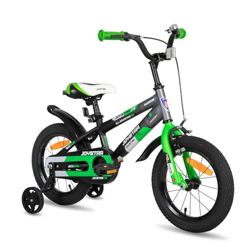 JOYSTAR Berry 14 Zoll Kinderfahrrad für 3-5 Jahre Jungen & M?dchen, Jungenfahrrad mit Stabilisatoren, Grün von JOYSTAR