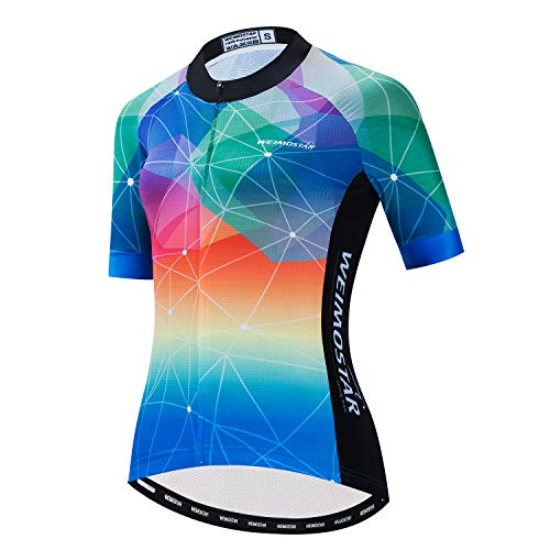 Damen Radtrikot, kurzärmelig, T-Shirt für Sport, Fahrradtrikot, Totenkopf XL 411 von JPOJPO