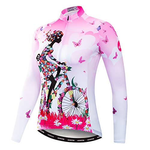Radfahren Langarm Jersey Frauen Bike Trikot Shirts Lange Rennrad Kleidung MTB Sportbekleidung Tops von JPOJPO