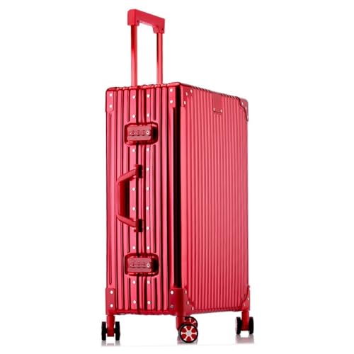 JPXWD Koffer, Koffer mit großem Fassungsvermögen, Aluminiumrahmen, Trolley-Koffer, Passwortbox, Boarding-Koffer, tragbarer Koffer, Metallkoffer für Geschäftsreisen von JPXWD