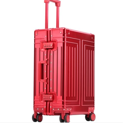 JPXWD Koffer, Trolley aus Aluminium-Magnesium-Legierung, Universalrad, Metallkoffer, tragbar, komplett aus Aluminium, Koffer für Geschäftsreisen von JPXWD