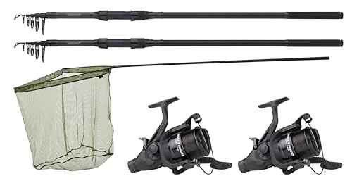 JRC Defender Two Rod Combo – Includes 2 High Quality JRC Carp Rods, 2 Mitchell 6500 Pre-Spooled Reels, Specimen Net and Two-Piece Net Handle. It's the Ultimate All-In-One Carp Set Up von JRC