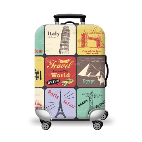 JSGHGDF Gepäckschutzhülle Gepäck-Gummizug, staubdicht, waschbar, geeignet für 45,7-81,3 cm große Koffer, Reisezubehör, H27, M von JSGHGDF