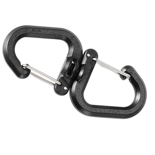 JSGHGDF Multifunktionaler Form Carabiner Clip Keychain Gürtelschlüsselhalter 360 Grad Rotation Haken Camping Carabiner von JSGHGDF