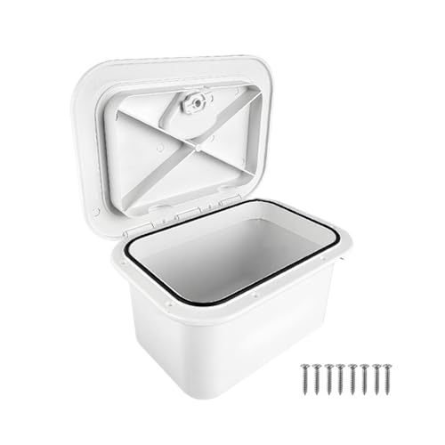 JSGHGDF Tackle Box Organisatoren Angreifer Angriff Container White Marine Deck Storage Lockable Embedded Tool von JSGHGDF