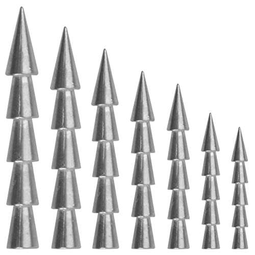 JSHANMEI Angelgewichte aus 100 % Wolfram, Angelzubehör, Pagode, verrückte Nägel, Bleistift, Wurmeinsatz, Angelgewichte (1,3 g (10 Stück) von JSHANMEI