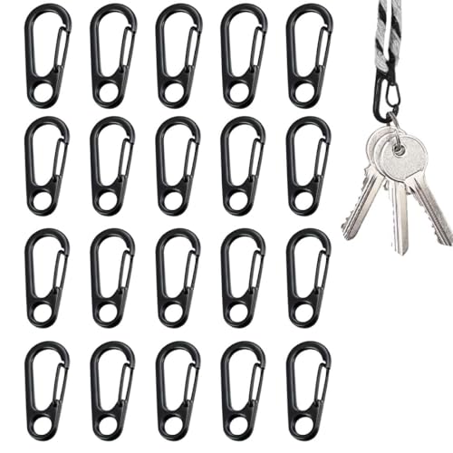 20 Mini-Karabiner Mini-Karabiner Schlüsselanhänger Mini-Karabiner Karabiner Klettern Karabiner Schlüsselanhänger Klettern und kleine Karabiner Schlüsselanhänger für Camping Karabinerhaken von JSKWIKE