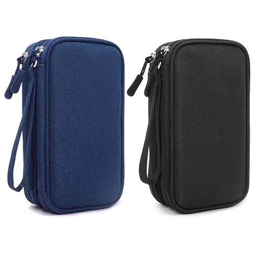 JSTHHTT 2 Pcs Kabeltasche, Kabelorganizer, Kabel Organizer Tasche, Kabeltasche Organizer, Elektronik Tasche, Tech Pouch, Reise Organizer, Kabeltasche Travel, Kabel Organizer Tasche für Kabel von JSTHHTT