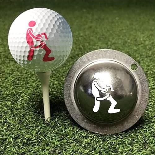 JSWLYWMTPJ Lustige Golfball-Marker-Schablone für Erwachsene, Humor-Streiche, Stempel, Zeichenwerkzeug für Männer und Frauen (C) von JSWLYWMTPJ