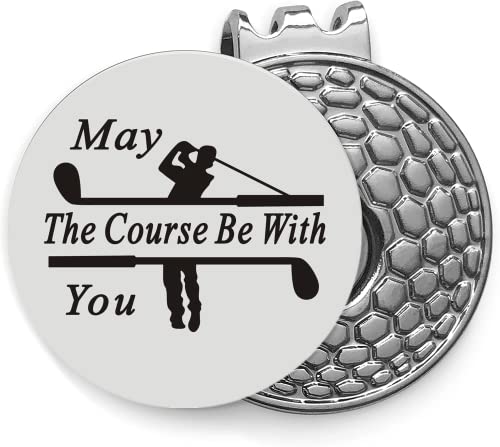 JSWLYWMTPJ May The Course Be With You Golfball-Marker, magnetischer Golfball-Marker, Hutclip, Golf-Marker, Ballmarker, personalisierter Golfball-Marker, Golf-Liebhaber von JSWLYWMTPJ