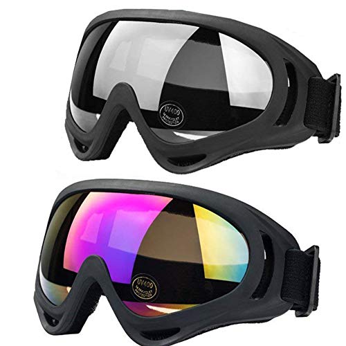 JTENG Motorrad Goggle Motocross skibrille Sportbrille Wind Staubschutz Fliegerbrille Snowboardbrille Schneebrille Skibrille Wintersport Brille Dirtbike Off-Road von JTENG
