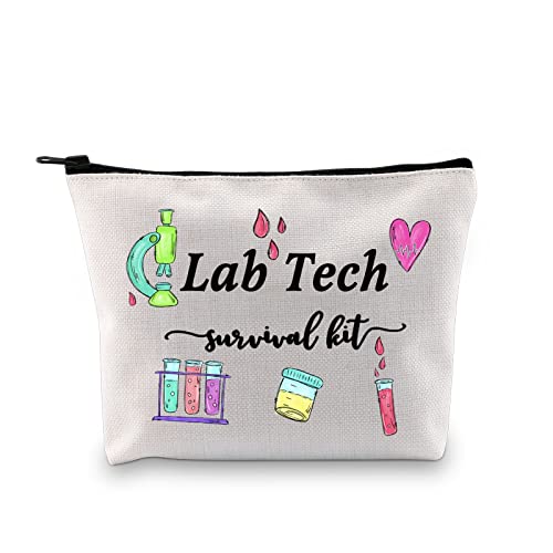 JTOUK Lab Tech Survival Kit Lustiges Labor Woche Labor Tech Geschenk Labor Techniker Zipper Pouch Makeup Bag, Survival Lab Tech Bag EU von JTOUK