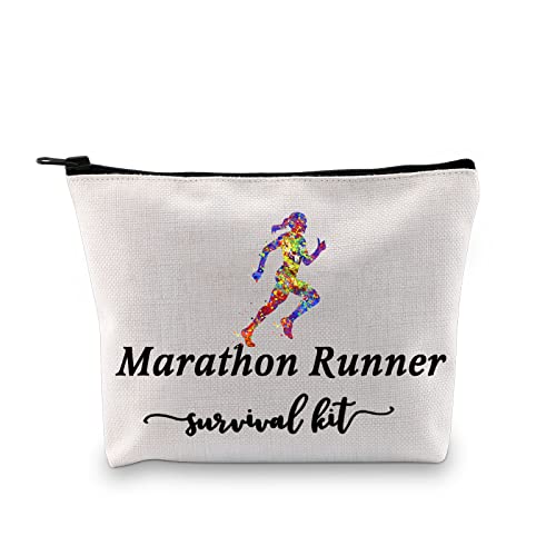 JTOUK Marathon-Läufer, Geschenk, Marathon-Läufer, mit Reißverschluss, für Marathonläufer, Überlebens-Set, Make-up-Tasche, Survival Marathon Runner Bag EU von JTOUK