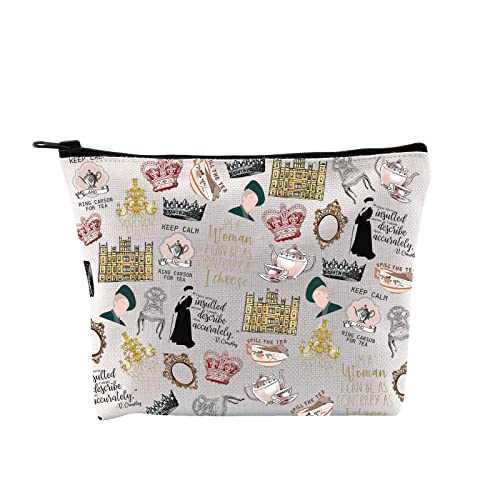 TV Show inspiriertes Geschenk V. Crawley Zitat inspiriert Geschenk TV Show Merchandise Reißverschluss Tasche Make-up Tasche für Fans Frauen Mädchen, Downton Tv Pattern Tasche EU von JTOUK