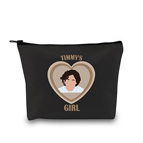 Timoth Fans Geschenk Timy's Girl Zipper Pouch Make-up Tasche für Chalame Fandom Mädchen, Timmy Girl Black EU, Kosmetikkoffer von JTOUK