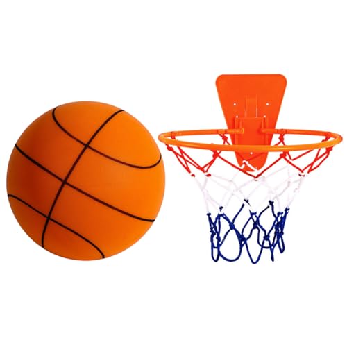 JUCHRZEY 18/21/24 cm Indoor-Trainingsball, Größe 3/5/7, leises Basketball-Dribbling-Training, Basketball-Hüpfen for Indoor-Aktivitäten von JUCHRZEY