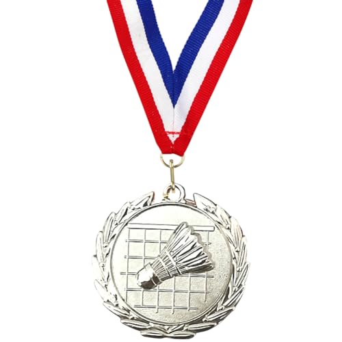 JUCHRZEY 5 cm Badminton-Medaille Gold/Silber/Bronze-Medaille mit Halsband, Sportmedaillen, Badminton-Auszeichnungsmedaillen for Spiele, Sportwettkämpfe von JUCHRZEY