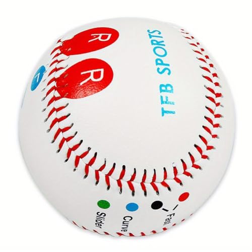 JUCHRZEY 9-Zoll-Pitch-Trainings-Baseball mit Fingerplatzierungsmarkierungen, Wettkampf-Trainings-Baseball, PVC-Spiele, Übungs-Baseball for Erwachsene Baseball-Fans von JUCHRZEY