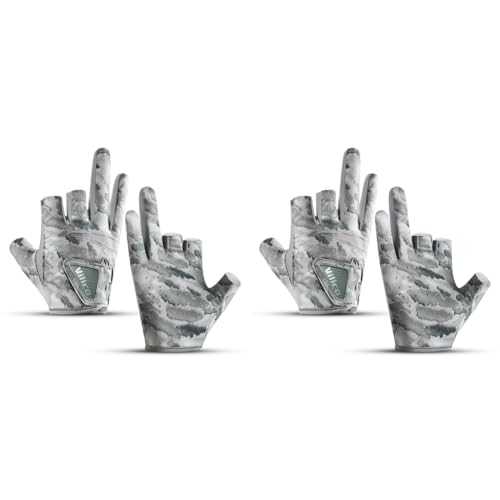 JUCHRZEY Angelhandschuhe für Herren, 3-Finger-Schnitthandschuhe, Angeln, Radfahren, Sporthandschuhe (grau) von JUCHRZEY