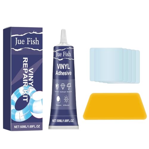 JUCHRZEY Pool-Liner-Flicken-Reparaturset, wasserdichtes Luftmatratzen-Flicken-Set, transparentes, Robustes aufblasbares Reparaturset for aufblasbares Spielzeug, PVC-Bootszelt von JUCHRZEY