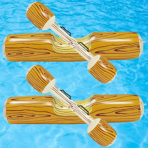 Pool Toy Inflatable Water Toy, Pool Float Wasserspielzeu, 4 Stück Aufblasbare Schwimmende Reihenspielzeuge, Pool Spielzeug Erwachsene Kinder Wassersportspiele Sommer-Schwimmbadparty (2-Paar) von JUNBAOYYDS