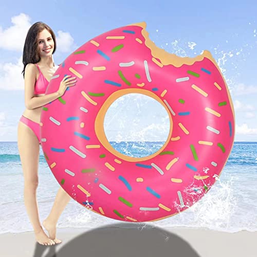 Schwimmreifen für Erwachsene, Schwimmring Donut Aufblasbarer Schwimmring 120cm, Sommer Wasser Spielzeuge Schwimm Pool Ring (Donut) von JUNBAOYYDS