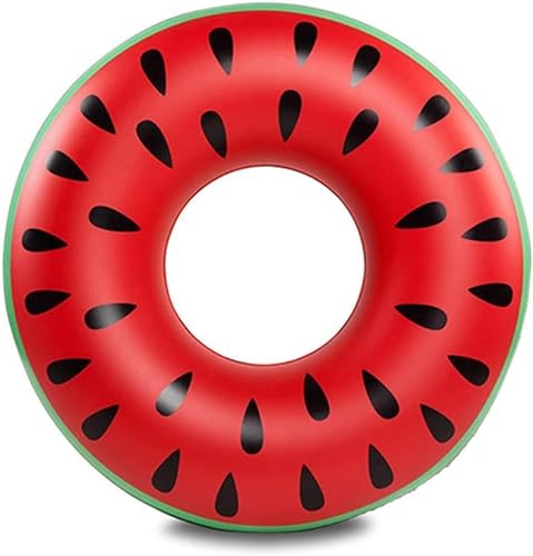 Schwimmreifen für Erwachsene, Schwimmring Donut Aufblasbarer Schwimmring 120cm, Sommer Wasser Spielzeuge Schwimm Pool Ring (Wassermelone) von JUNBAOYYDS