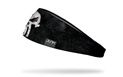 JUNK Brands Punisher: Oversized Logo Big Bang Lite Stirnband, Schwarz von JUNK Brands