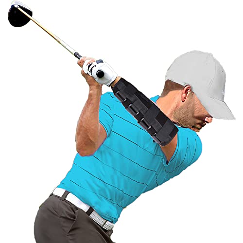 JUNNEE Golf Schwungtrainer mit Ellbogenstütze, Drehung und geradem Arm Golfschwingentrainer, perfekt zum Führen des festen Korrektors von Golfflügeln, halten Sie Ihren Unterarm gerade von JUNNEE
